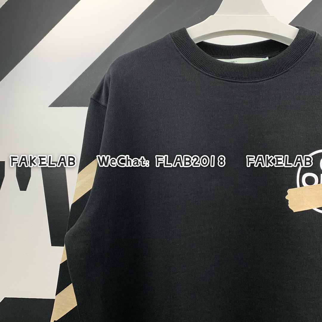 Off-White TAPE ARROWS CREWNECK 20SS BLACK (ALL SIZE IN STOCK) - Image 7