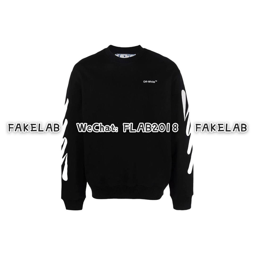 Unbranded WAVE DIAG-STRIPE CREWNECK 22SS BLACK (ALL SIZE IN STOCK) - Image 6