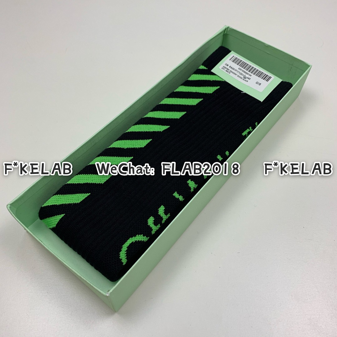 Unbranded OW SOCKS 19SS BLACK WHITE/ - Image 17