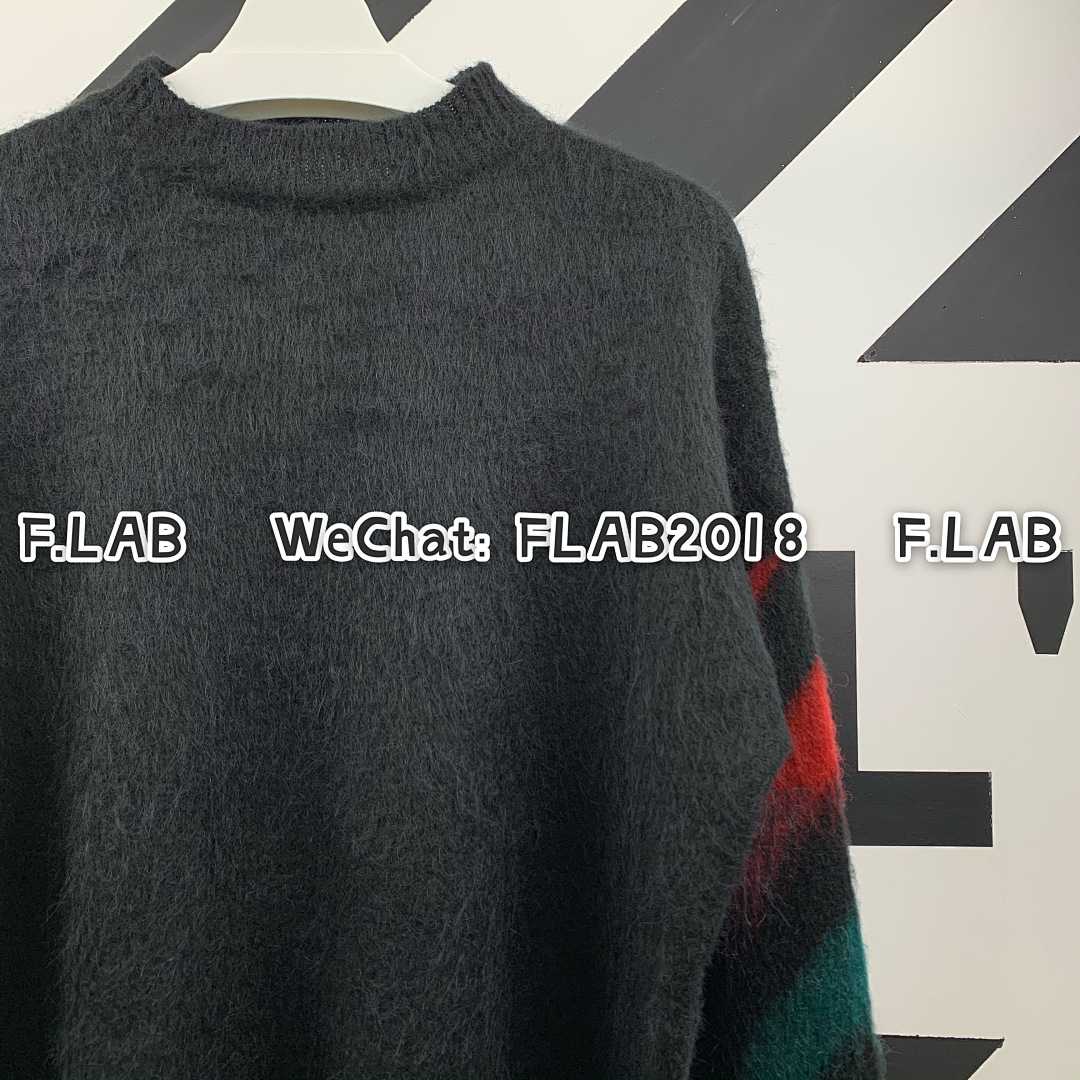 Unbranded DIAG BRUSHED KNITWEAR 20FW BLACK/RED/ORANGE (ONLY SIZE XS IN STOCK) - Image 7