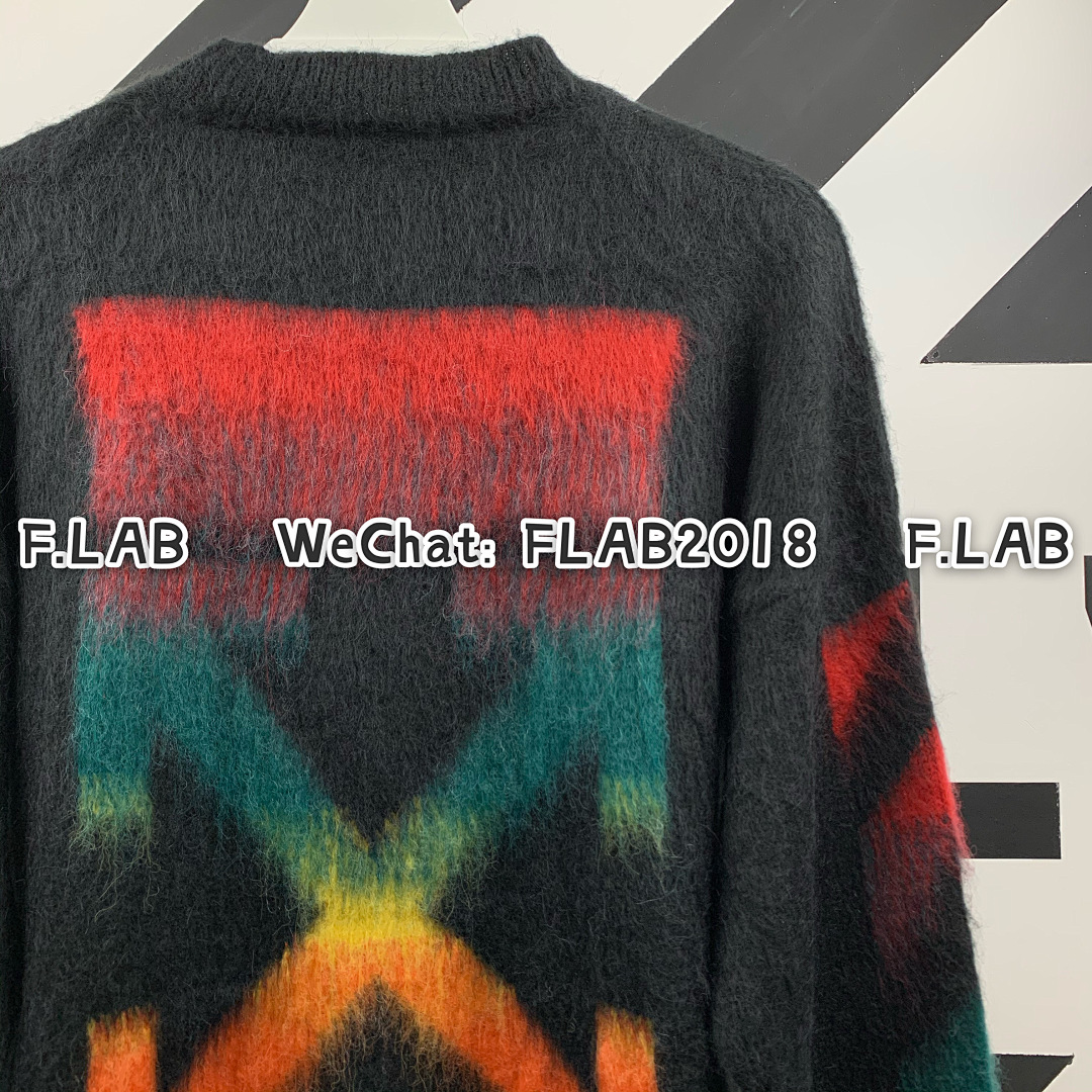 Unbranded DIAG BRUSHED KNITWEAR 20FW BLACK/RED/ORANGE (ONLY SIZE XS IN STOCK) - Image 11
