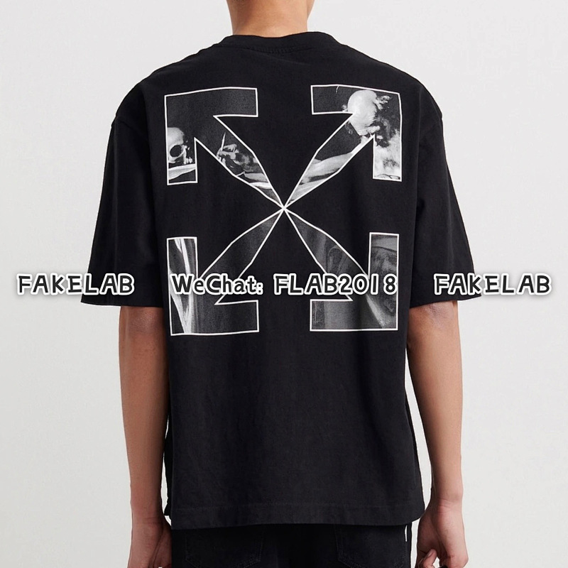 Off-White CARAVAGGIO ARROWS T-SHIRT 21FW BLACK (ALL SIZE IN STOCK)