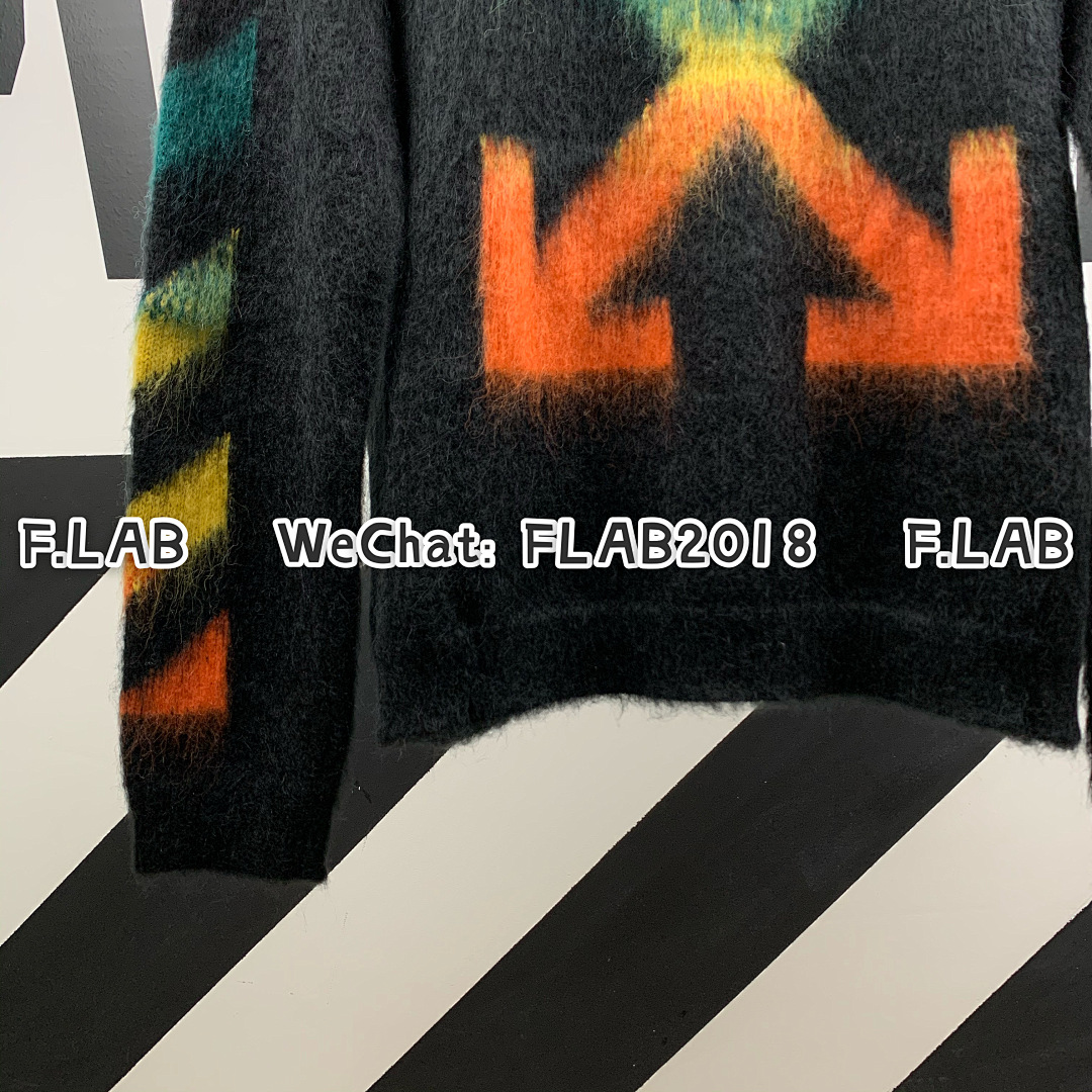 Unbranded DIAG BRUSHED KNITWEAR 20FW BLACK/RED/ORANGE (ONLY SIZE XS IN STOCK) - Image 12