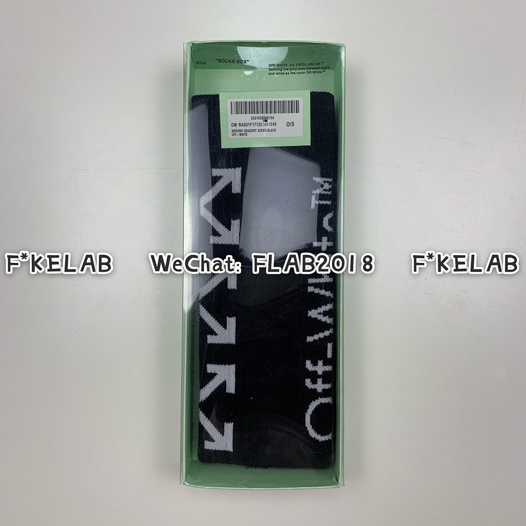 Unbranded OW SOCKS 19SS BLACK WHITE/ - Image 4