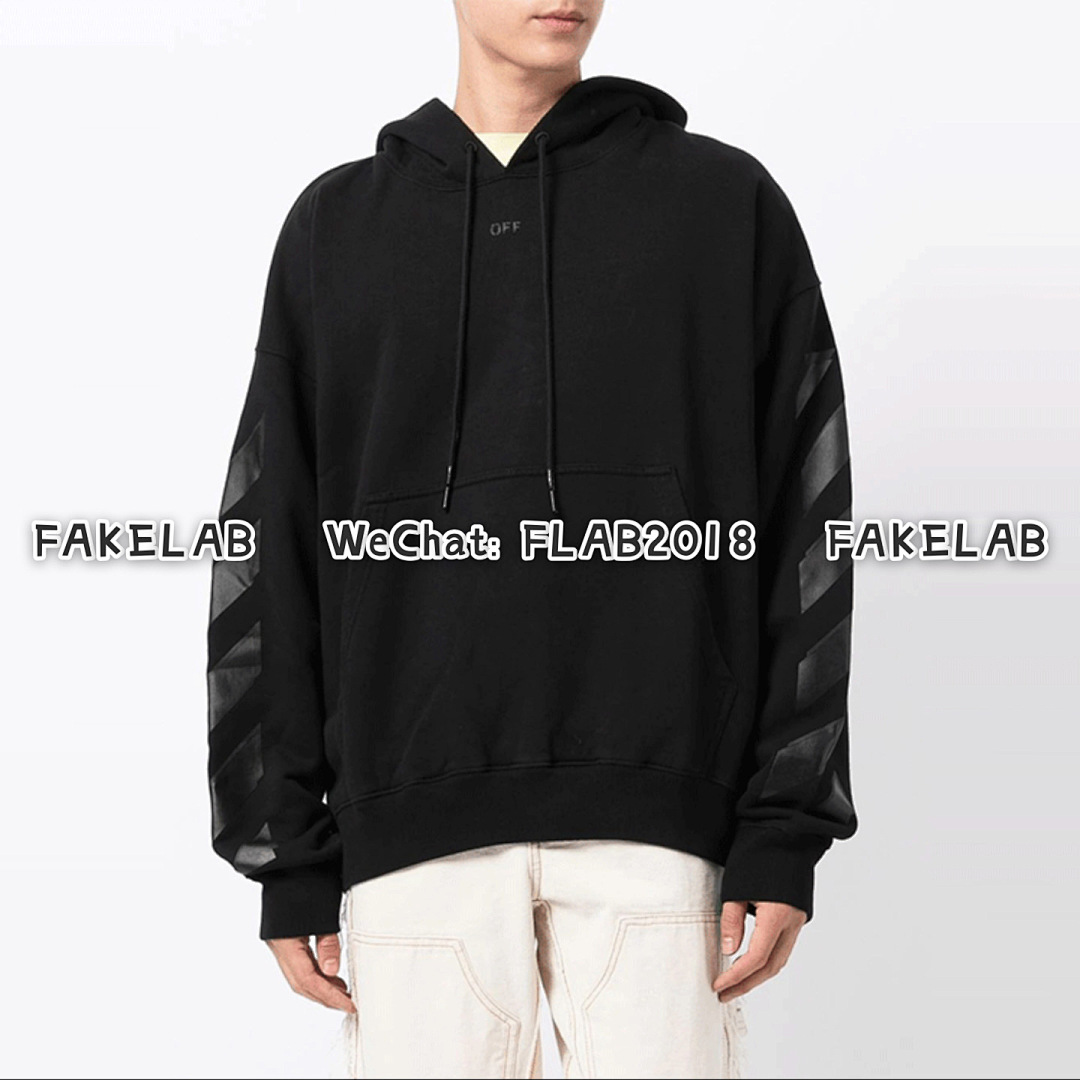 Off-White DOUBLE ARROWS HOODIE 21FW BLACK (ALL SIZE IN STOCK) - Image 6