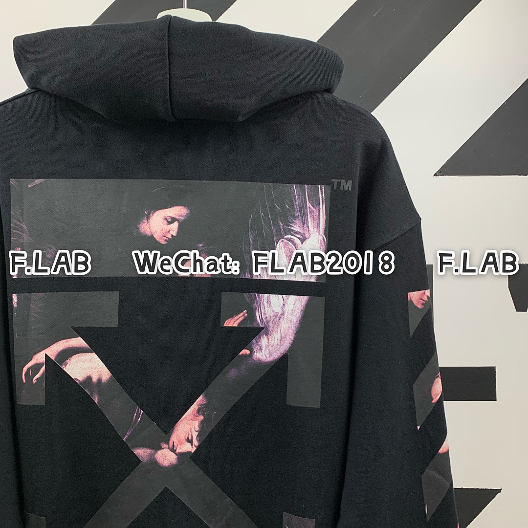 Off-White CARAVAGGIO ARROWS HOODIE 20SS BLACK (ALL SIZE IN STOCK) - Image 13