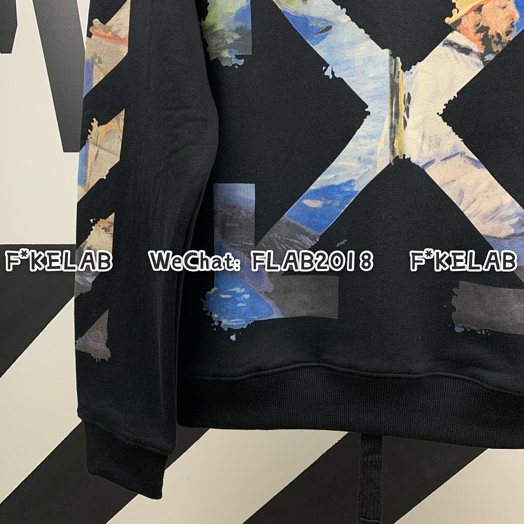 Unbranded DIAG MULTICOLOR CREWNECK 19SS BLACK (ONLY SIZE S IN STOCK) - Image 12