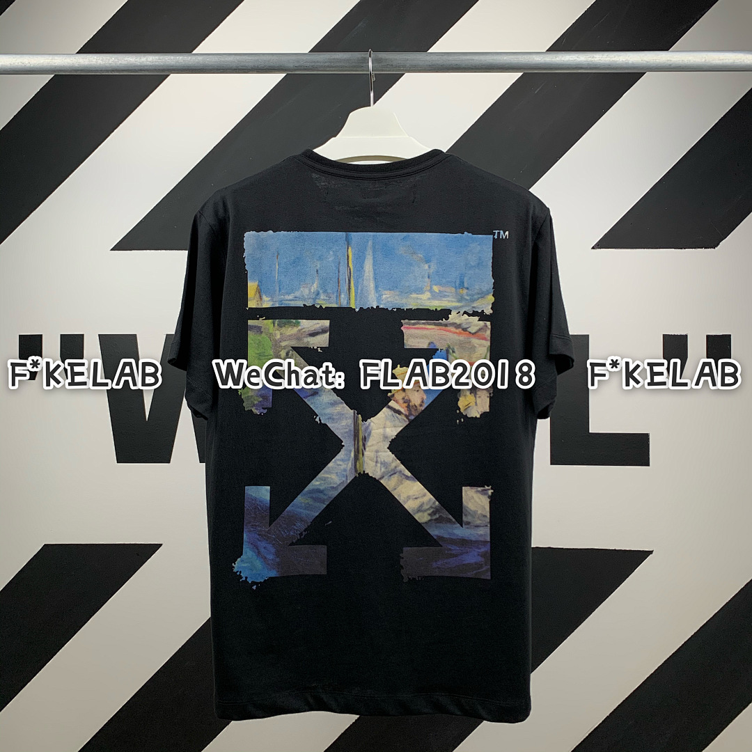 Unbranded DIAG MULTICOLOR T-SHIRT 19SS BLACK (ALL SIZE IN STOCK)