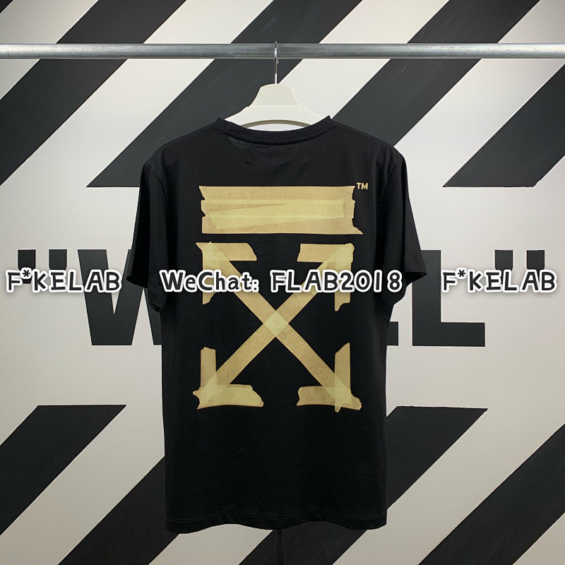Off-White TAPE ARROWS T-SHIRT 20SS BLACK (ALL SIZE IN STOCK)