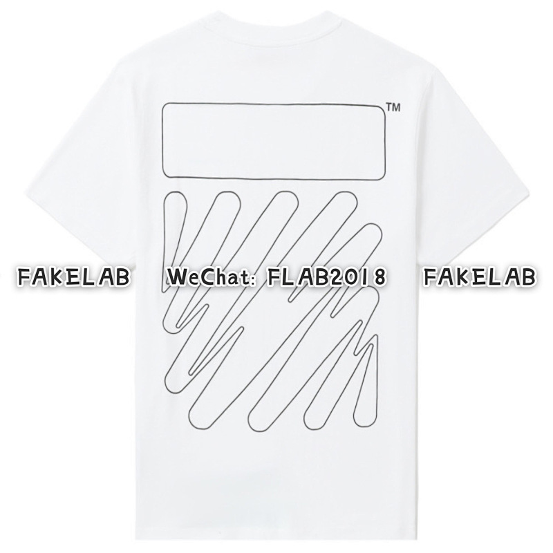 Unbranded WAVE DIAG-STRIPE T-SHIRT 23SS WHITE (ALL SIZE IN STOCK)