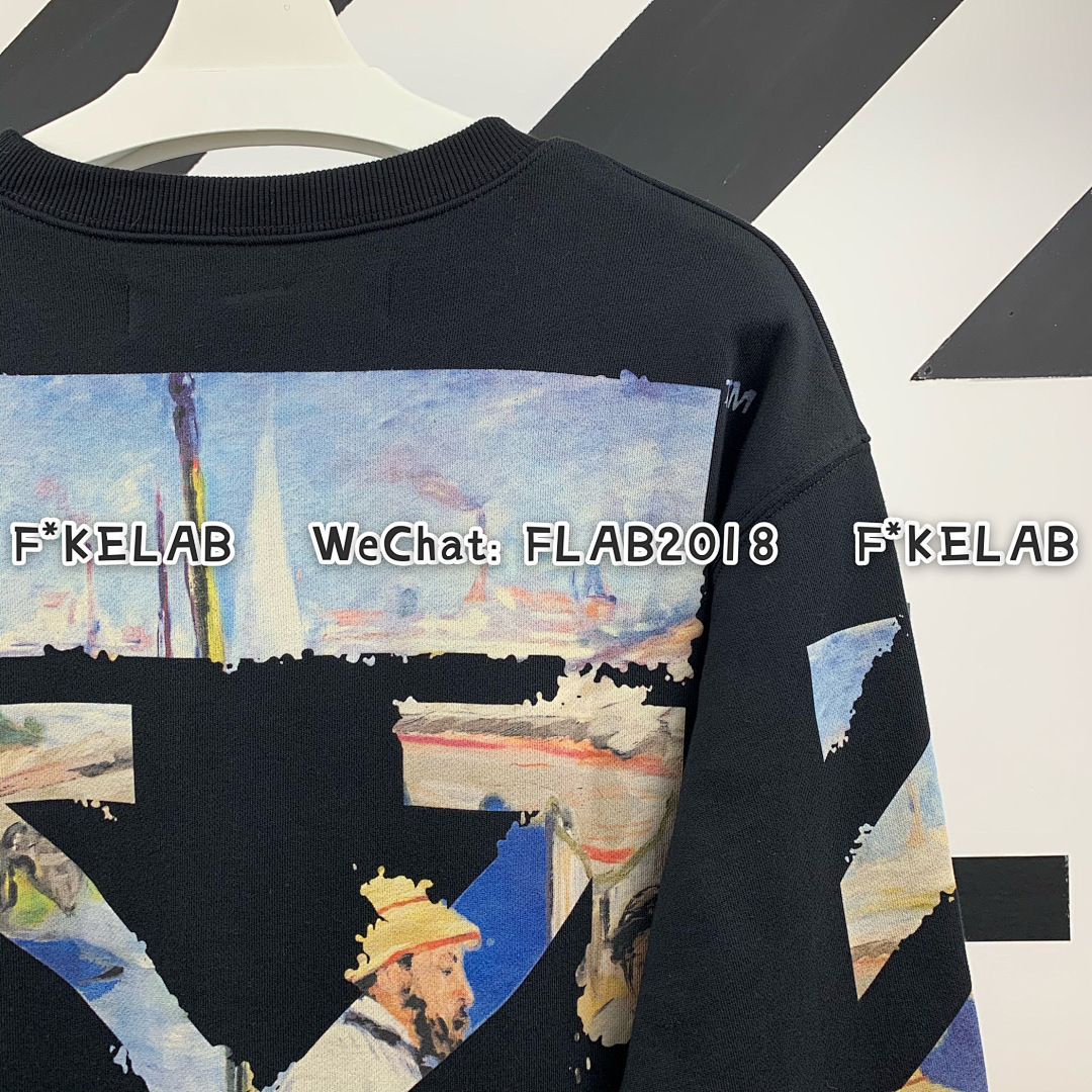 Unbranded DIAG MULTICOLOR CREWNECK 19SS BLACK (ONLY SIZE S IN STOCK) - Image 11