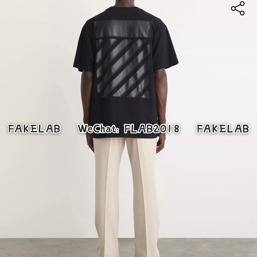 Unbranded DOUBLE DIAG-STRIPE T-SHIRT 22SS BLACK (ALL SIZE IN STOCK) - Image 9