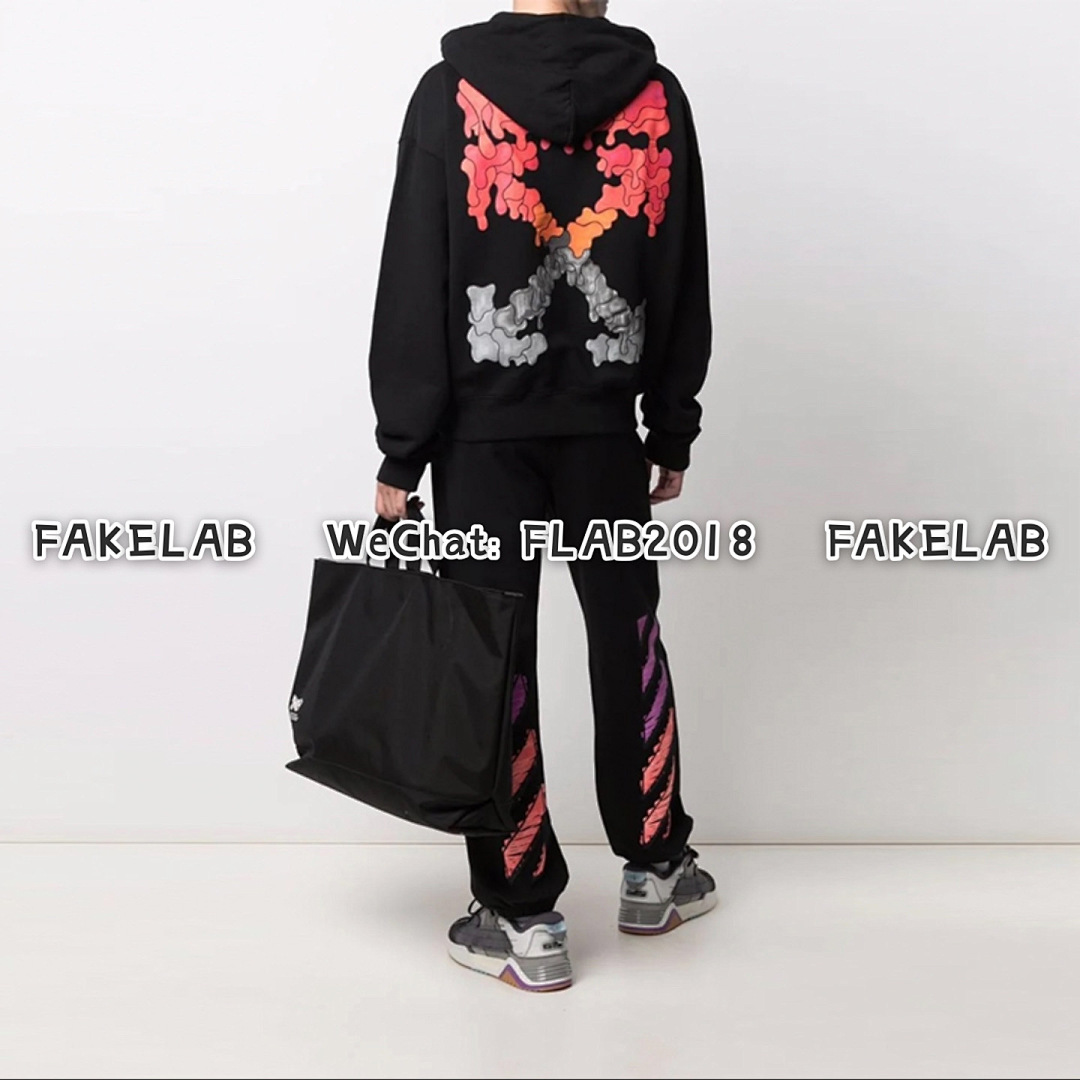 Unbranded BLACK/RED MARKER HOODIE 21SS BLACK (ALL SIZE IN STOCK)