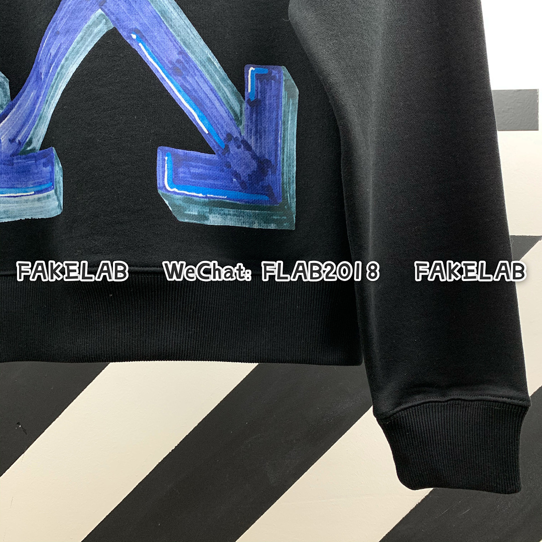 Off-White BLUE ARROWS CREWNECK 20FW BLACK (SIZE M XL IN STOCK) - Image 14