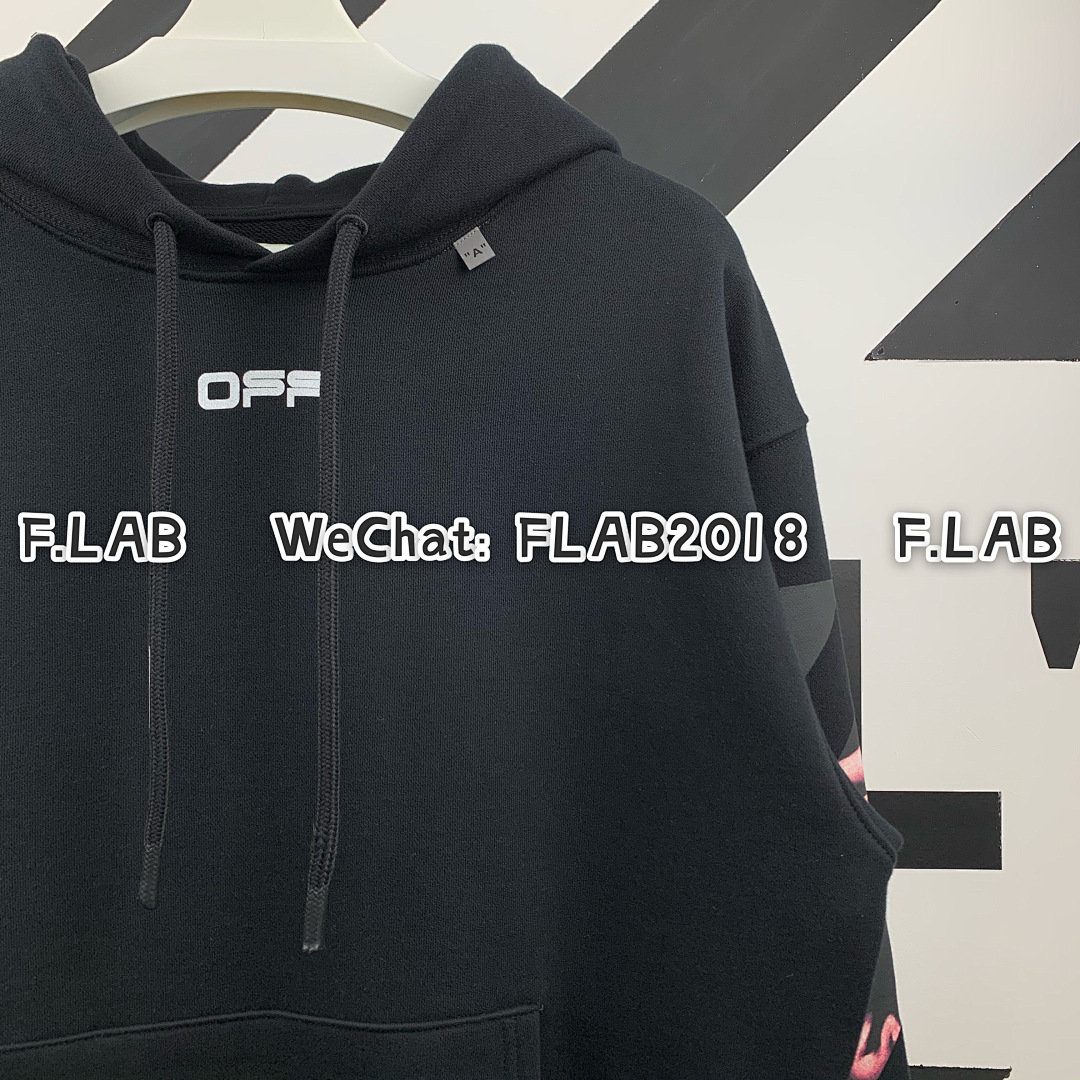 Off-White CARAVAGGIO ARROWS HOODIE 20SS BLACK (ALL SIZE IN STOCK) - Image 9