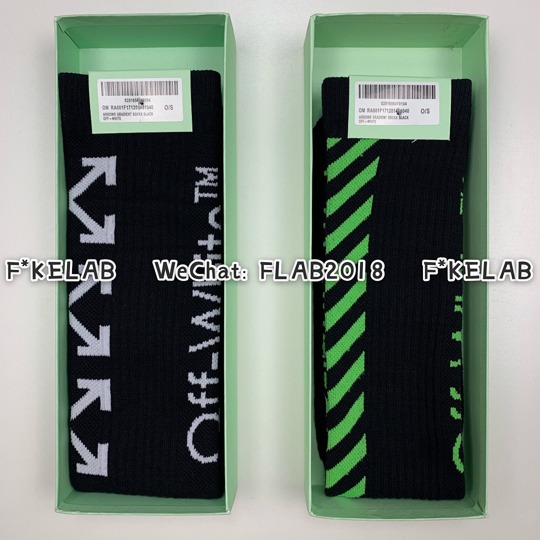 Unbranded OW SOCKS 19SS BLACK WHITE/ - Image 3