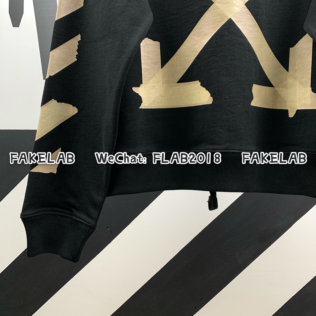 Off-White TAPE ARROWS CREWNECK 20SS BLACK (ALL SIZE IN STOCK) - Image 13