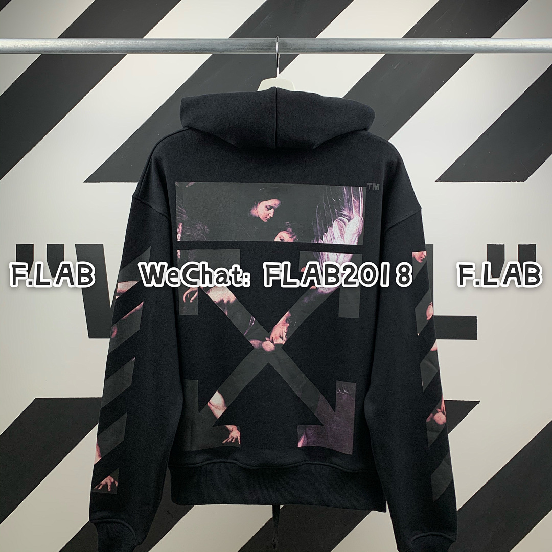 Off-White CARAVAGGIO ARROWS HOODIE 20SS BLACK (ALL SIZE IN STOCK) - Image 7
