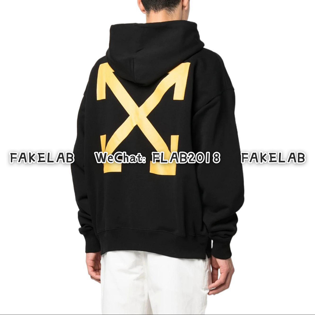 Off-White CARAVAGGIO ARROWS HOODIE 22FW BLACK (ALL SIZE IN STOCK) - Image 8