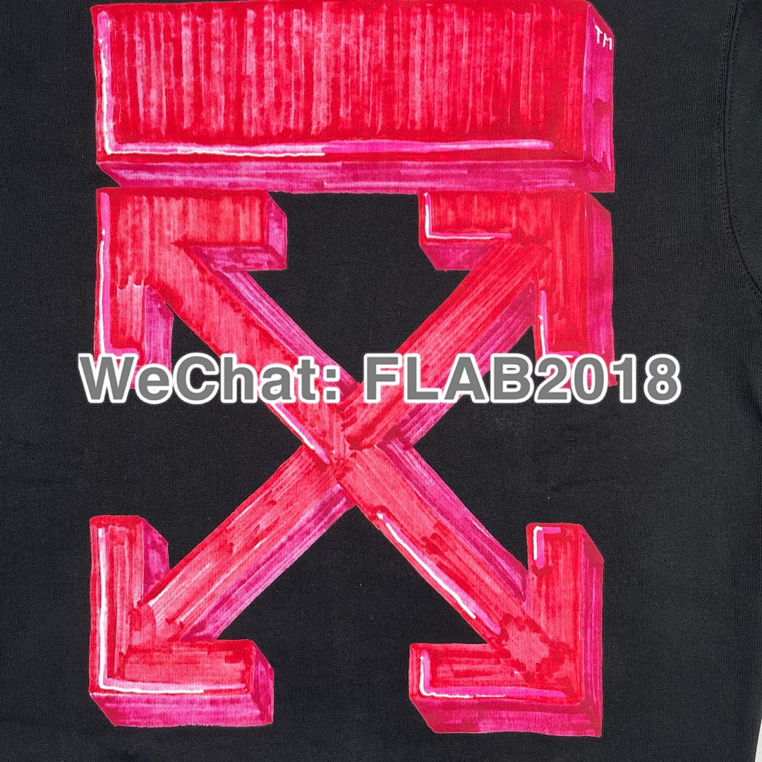 Off-White PINK ARROWS CREWNECK 20FW BLACK (ALL SIZE IN STOCK) - Image 20