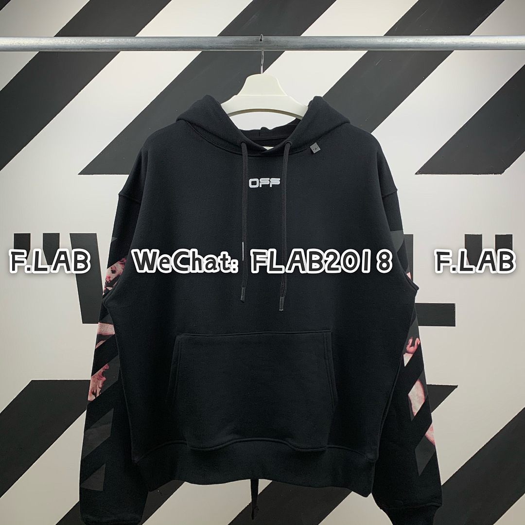 Off-White CARAVAGGIO ARROWS HOODIE 20SS BLACK (ALL SIZE IN STOCK) - Image 6