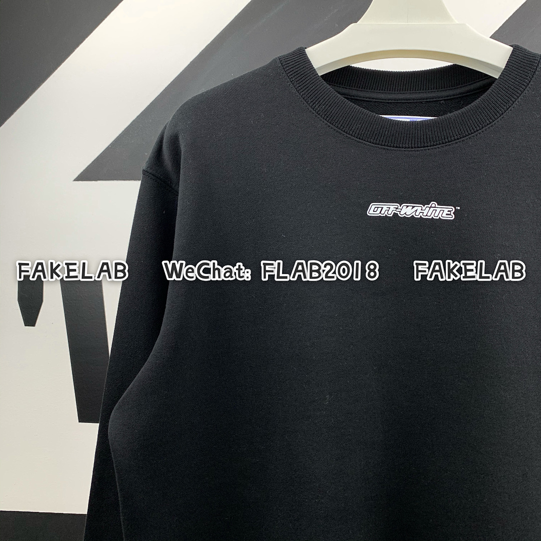 Off-White BLUE ARROWS CREWNECK 20FW BLACK (SIZE M XL IN STOCK) - Image 7
