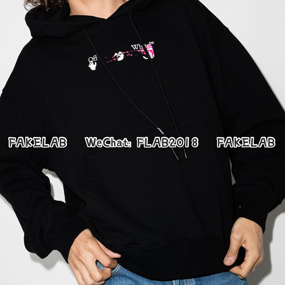 Unbranded PINK SPRAY HOODIE 21FW BLACK (ALL SIZE IN STOCK) - Image 7