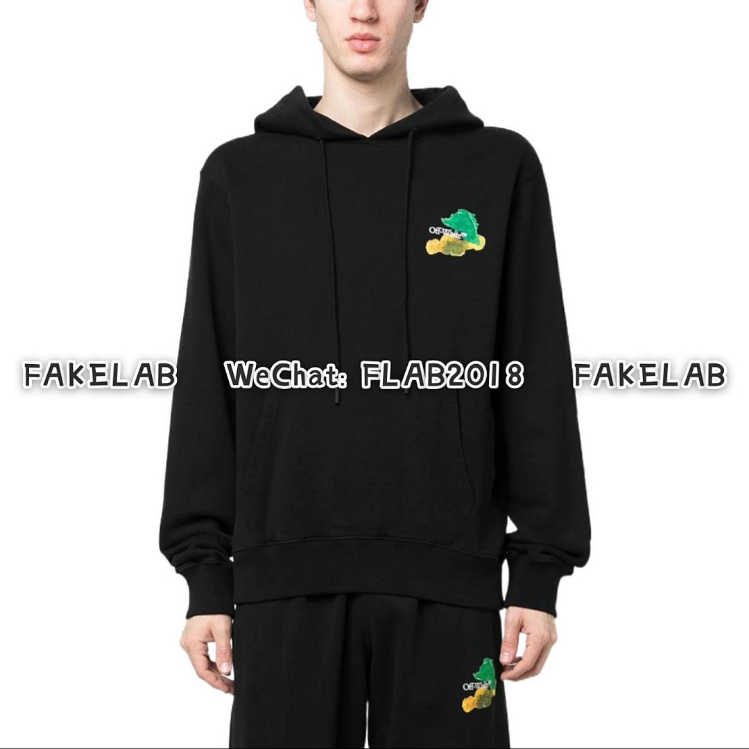 Off-White BRUSHED ARROWS HOODIE 23SS BLACK (ALL SIZE IN STOCK) - Image 7