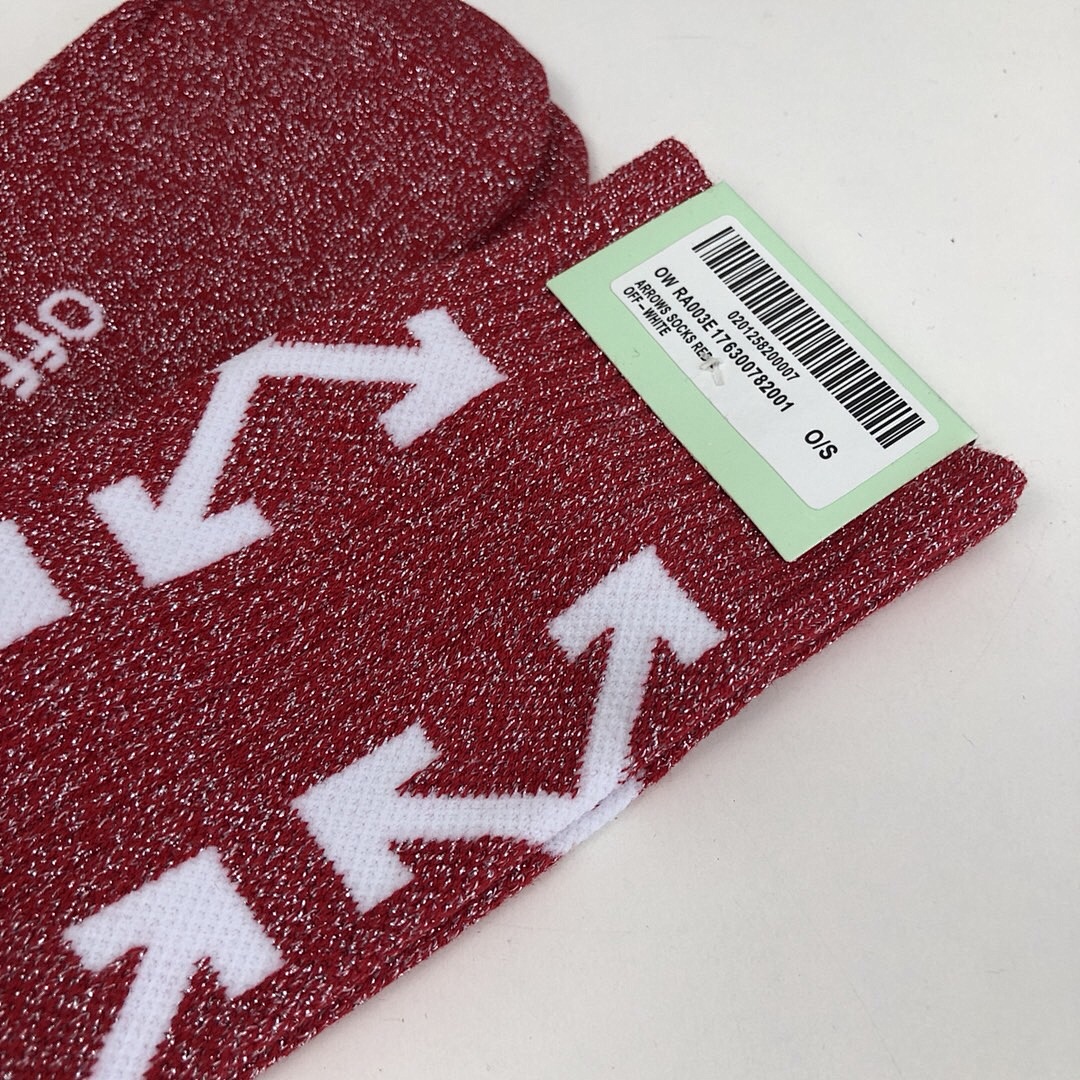 Unbranded SOCKS 17FW WHITE/BLACK/RED - Image 16