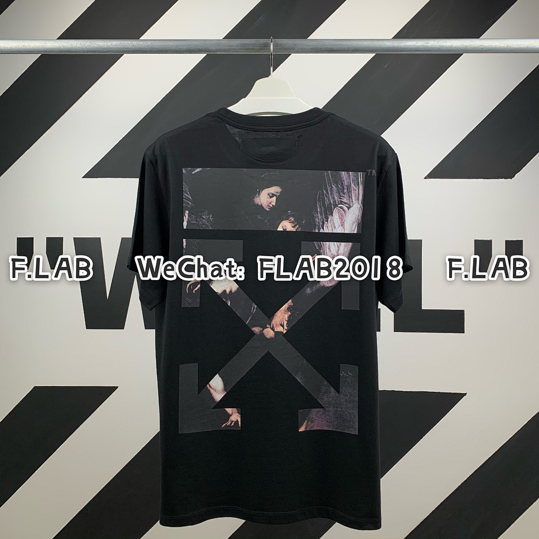 Off-White CARAVAGGIO ARROWS T-SHIRT 20SS BLACK (ALL SIZE IN STOCK)