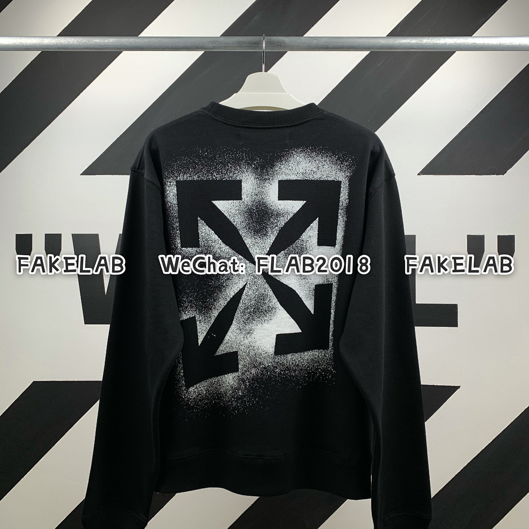 Unbranded SPRAY CREWNECK 20FW BLACK (SIZE L XL IN STOCK)