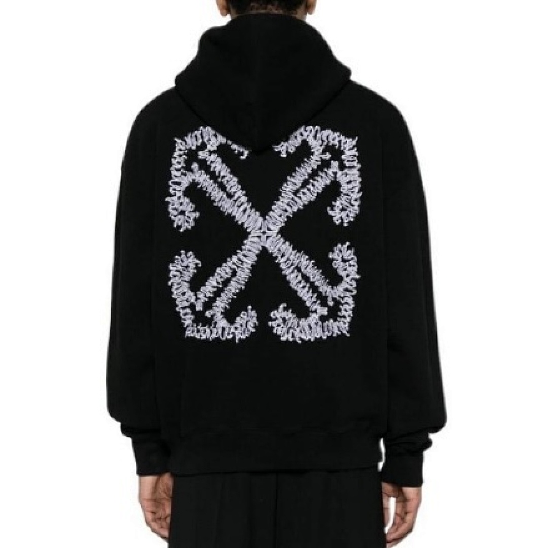 Off-White TATTOO ARROW SKATE HOODIE 24SS BLACK (ALL SIZE IN STOCK)