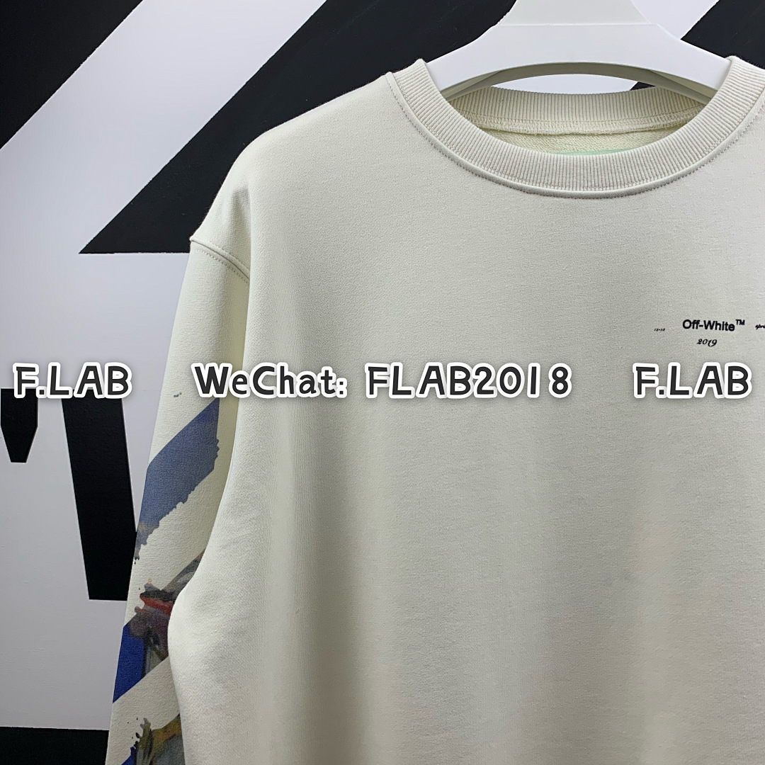 Unbranded DIAG MULTICOLOR CREWNECK 19SS WHITE (ONLY SIZE S IN STOCK) - Image 6