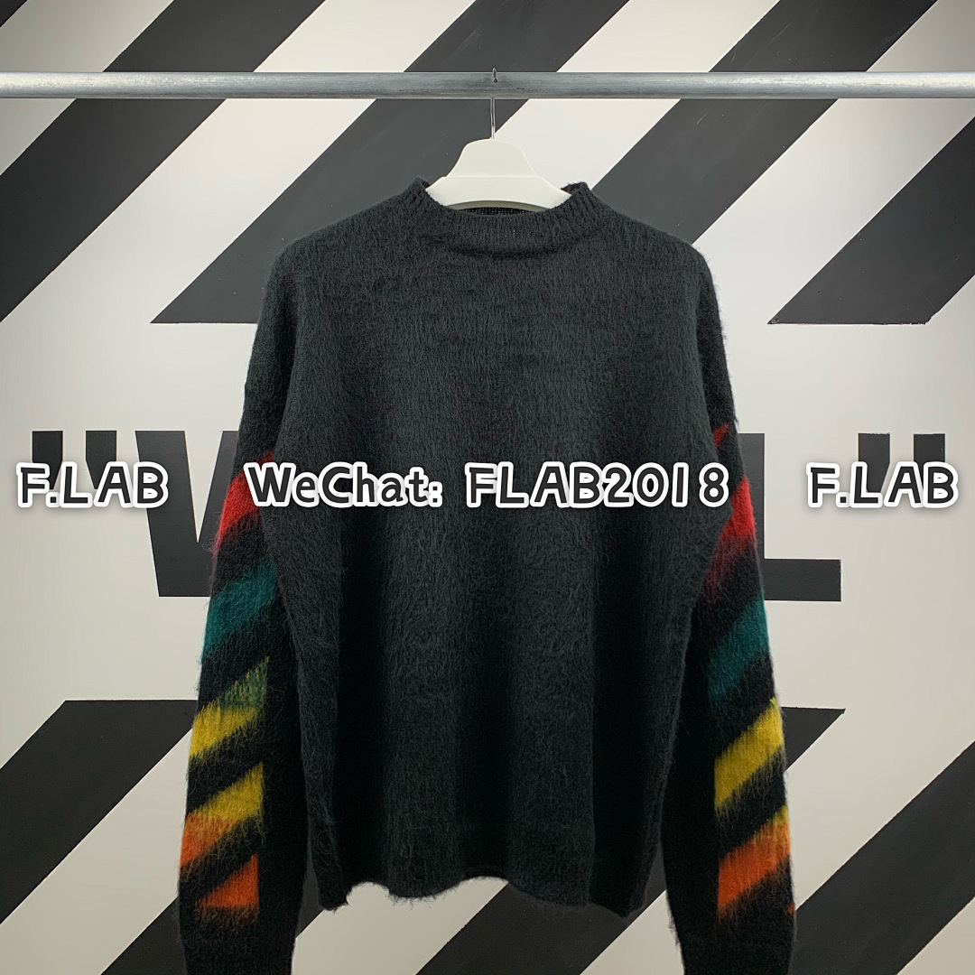 Unbranded DIAG BRUSHED KNITWEAR 20FW BLACK/RED/ORANGE (ONLY SIZE XS IN STOCK) - Image 5