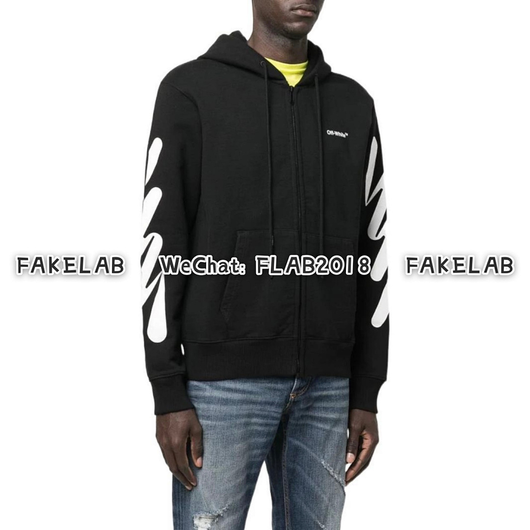Unbranded WAVE DIAG-STRIPE ZIP HOODIE 22SS BLACK (ALL SIZE IN STOCK) - Image 6