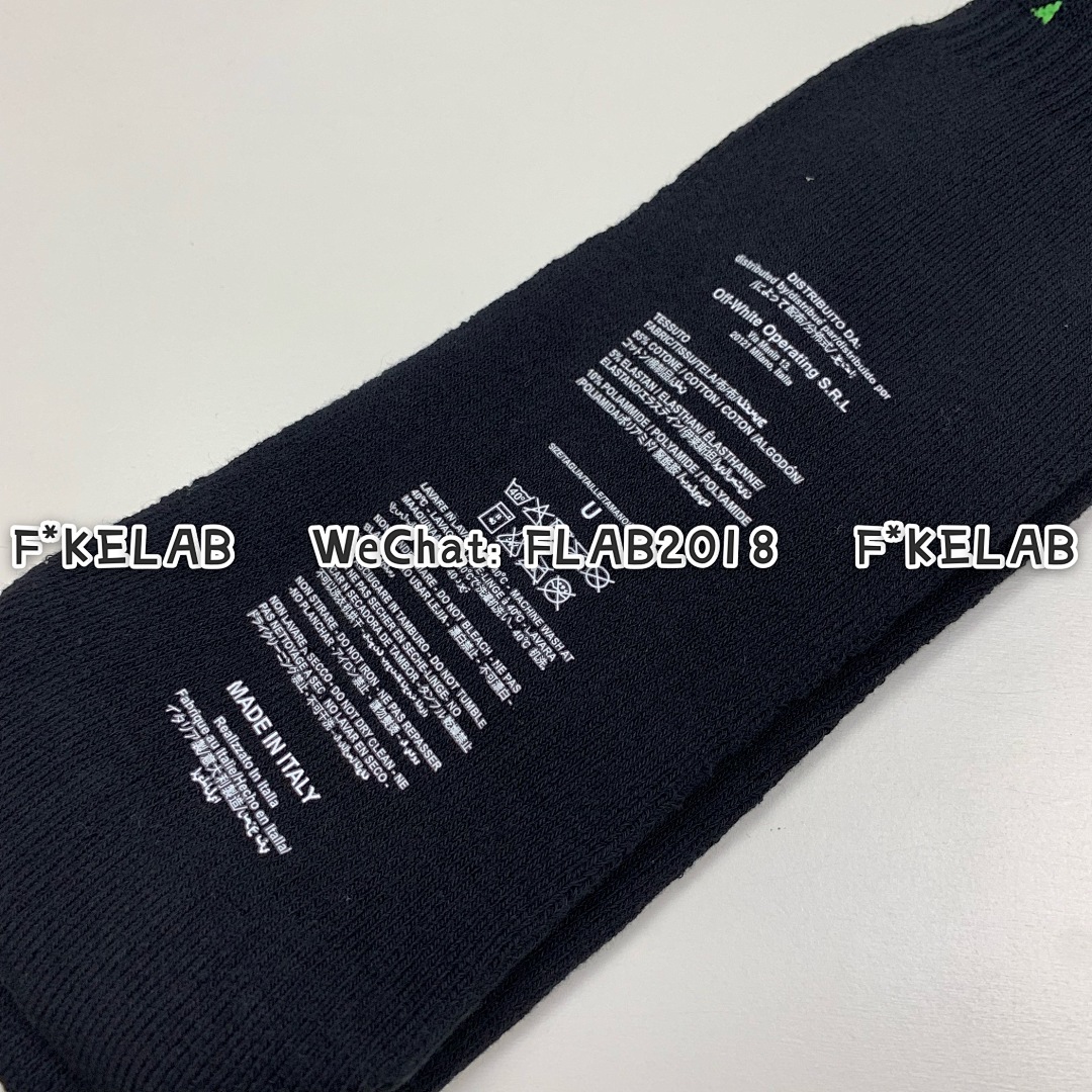Unbranded OW SOCKS 19SS BLACK WHITE/ - Image 23