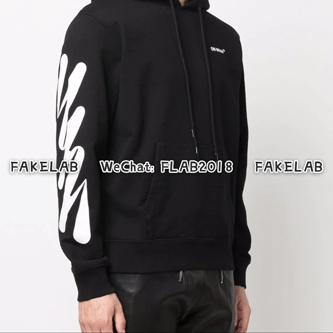 Unbranded WAVE DIAG-STRIPE HOODIE 22SS BLACK (ALL SIZE IN STOCK) - Image 8