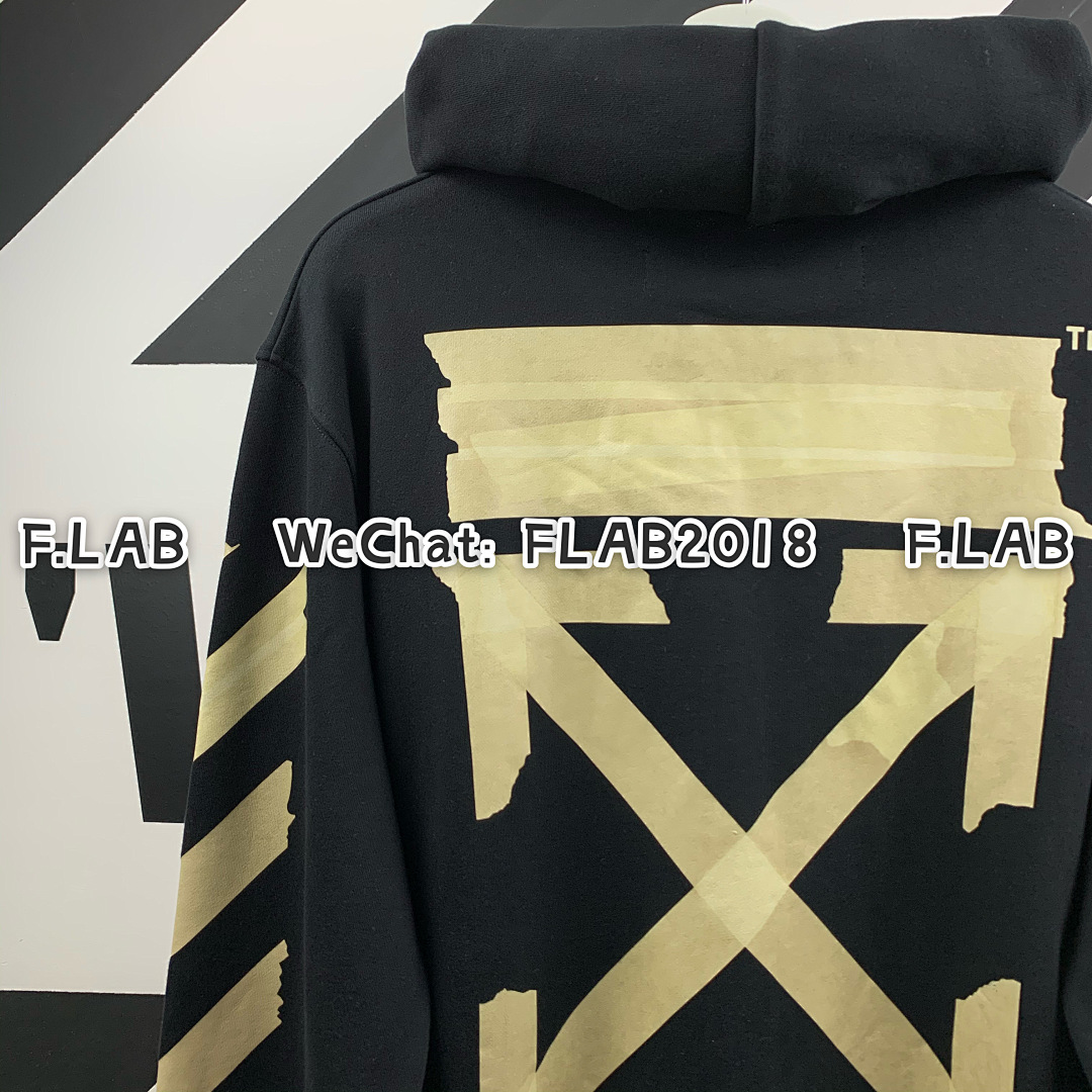 Off-White TAPE ARROWS ZIP HOODIE 20SS BLACK (ALL SIZE IN STOCK) - Image 12