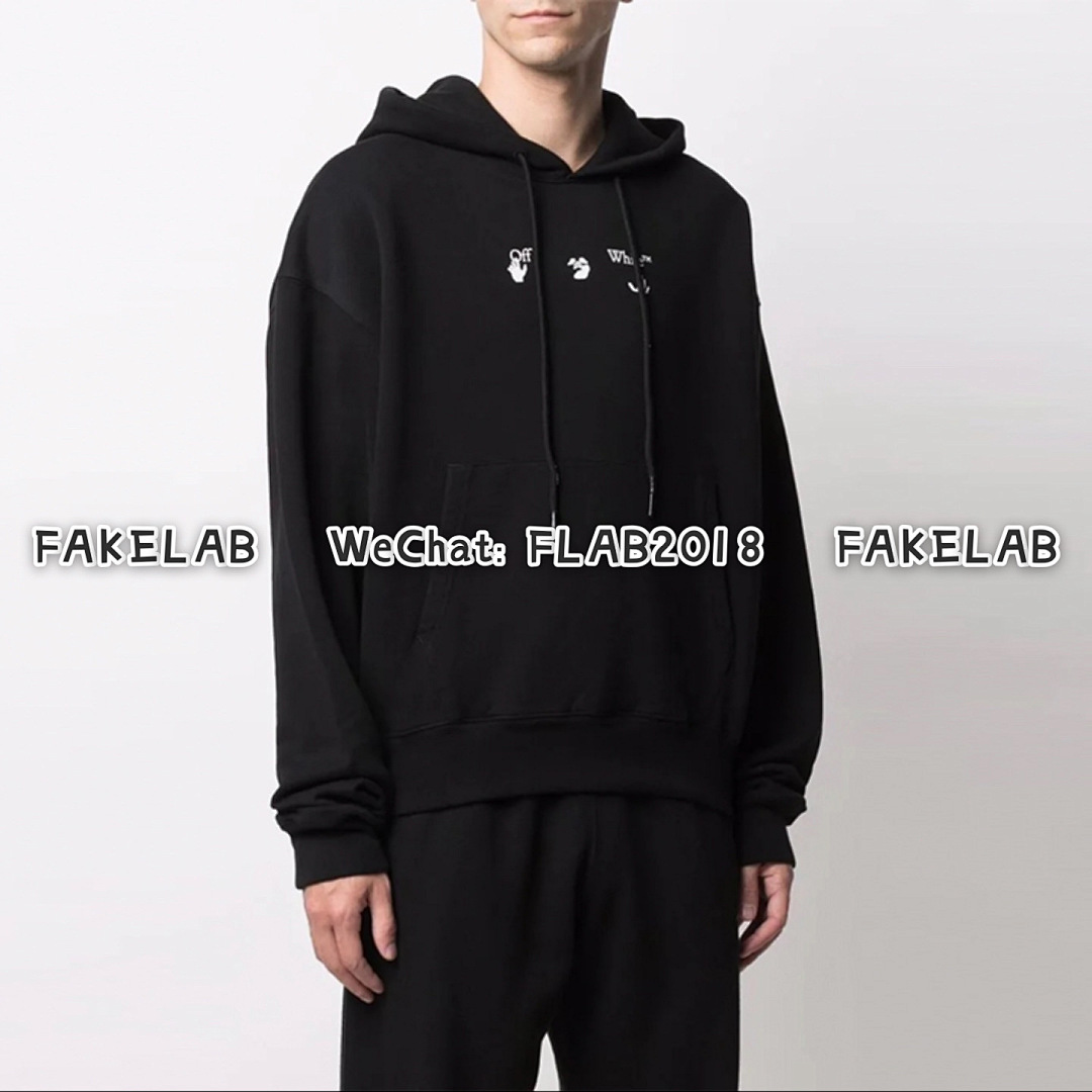 Unbranded BLACK/RED MARKER HOODIE 21SS BLACK (ALL SIZE IN STOCK) - Image 7