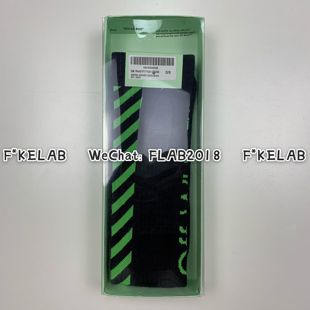 Unbranded OW SOCKS 19SS BLACK WHITE/ - Image 15