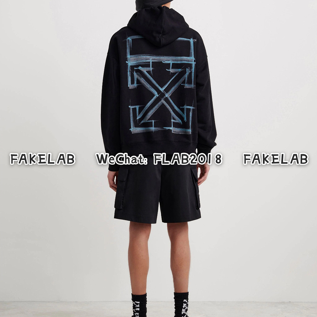Unbranded BLUE SPRAY HOODIE 21FW BLACK (SIZE XS S M IN STOCK) - Image 9