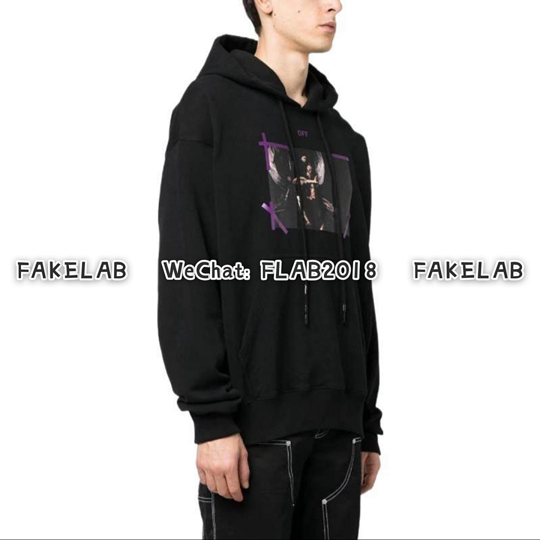 Off-White CARAVAGGIO ARROWS HOODIE 23SS BLACK (ALL SIZE IN STOCK) - Image 7