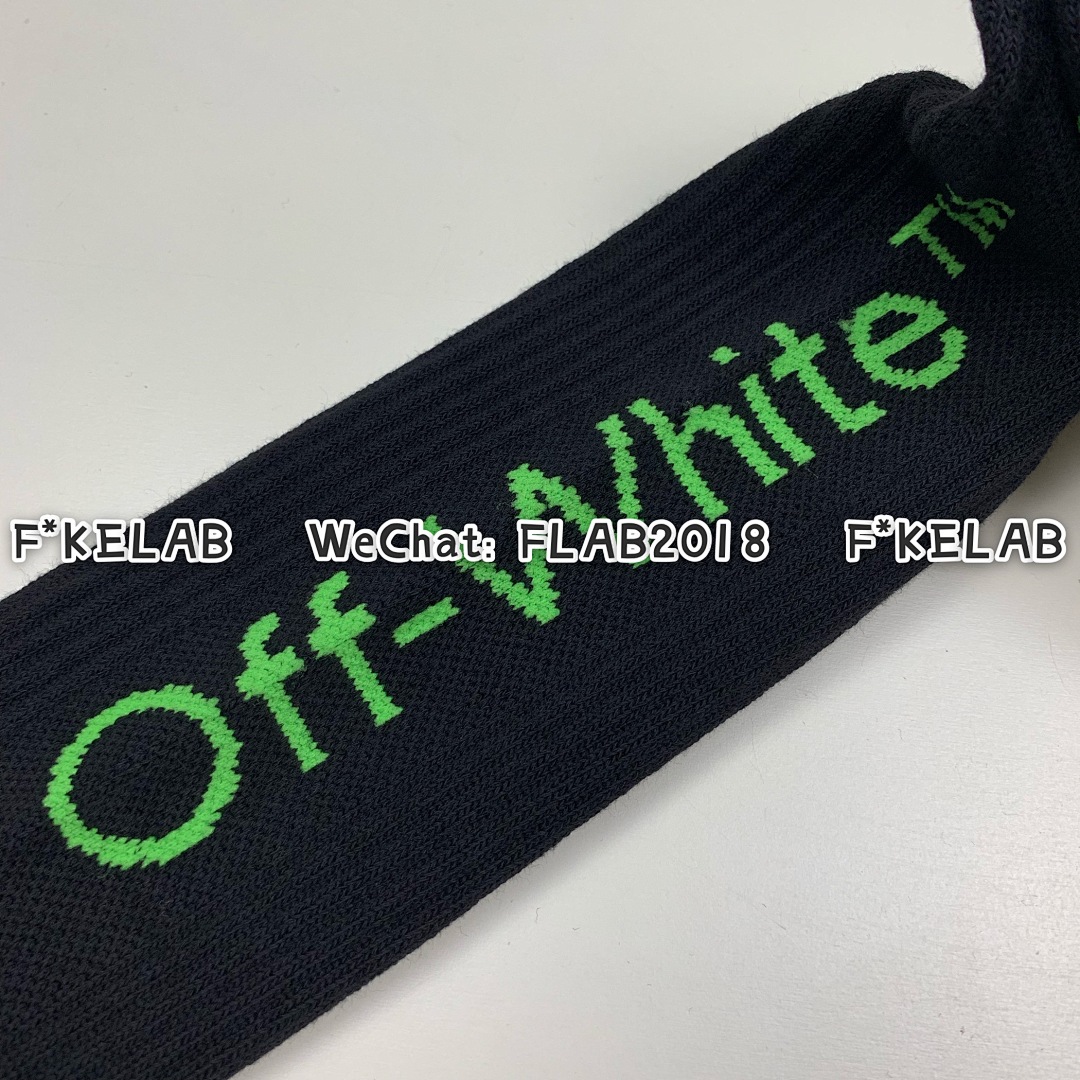 Unbranded OW SOCKS 19SS BLACK WHITE/ - Image 25