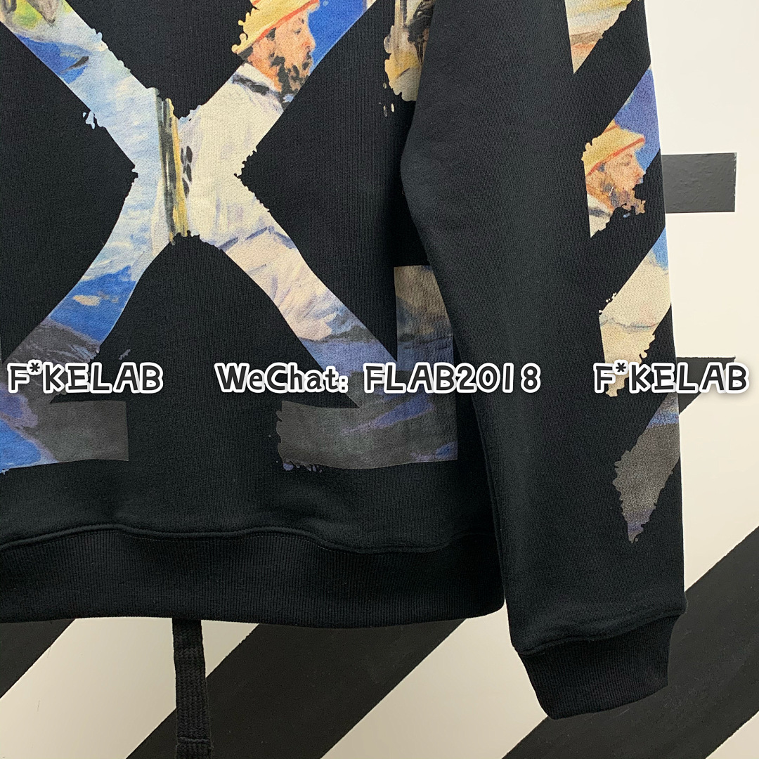 Unbranded DIAG MULTICOLOR CREWNECK 19SS BLACK (ONLY SIZE S IN STOCK) - Image 13