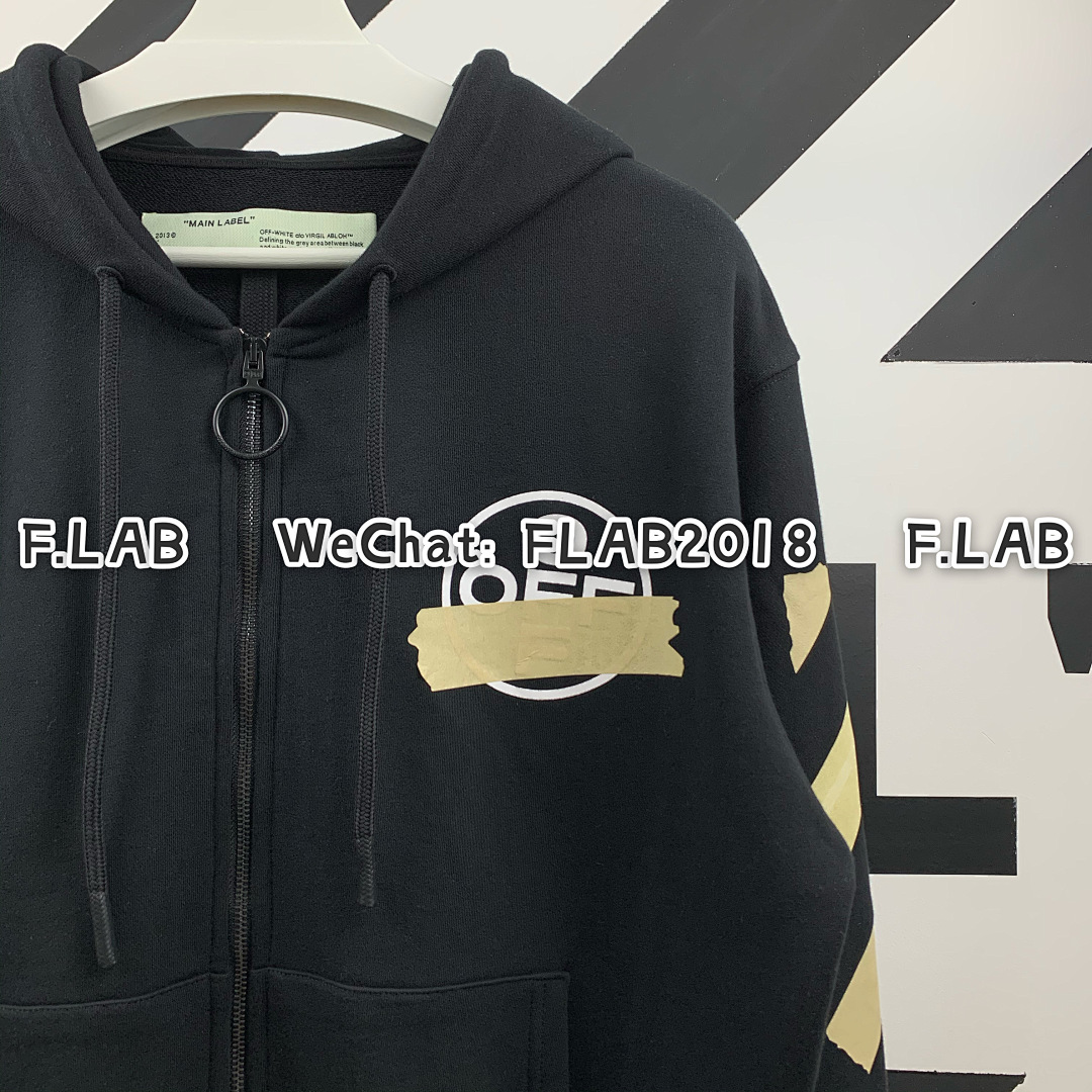Off-White TAPE ARROWS ZIP HOODIE 20SS BLACK (ALL SIZE IN STOCK) - Image 9