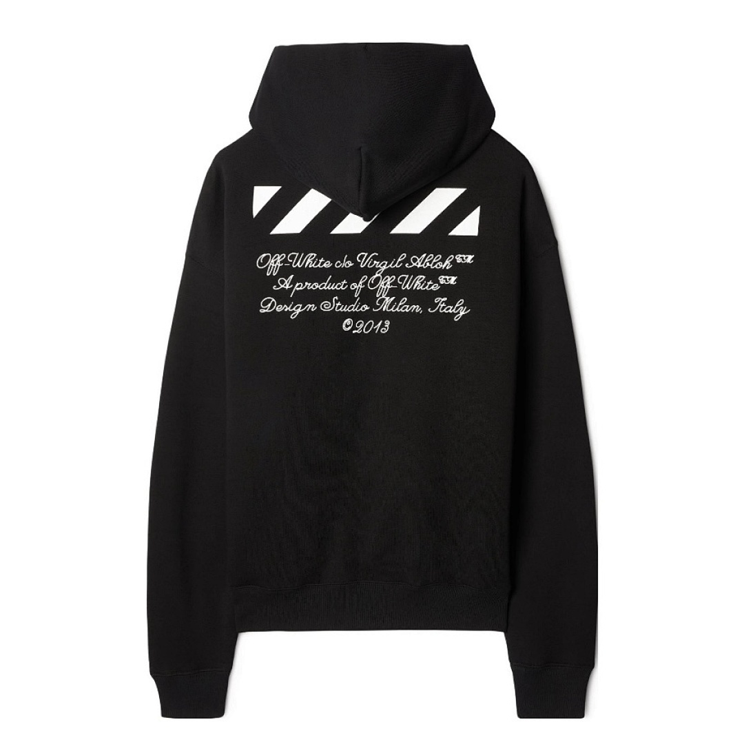 Unbranded DIAG-STRIPE BASIC HOODIE 24SS BLACK (ALL SIZE IN STOCK)