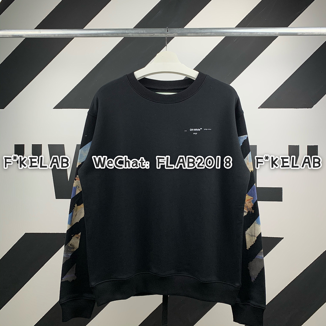 Unbranded DIAG MULTICOLOR CREWNECK 19SS BLACK (ONLY SIZE S IN STOCK) - Image 5