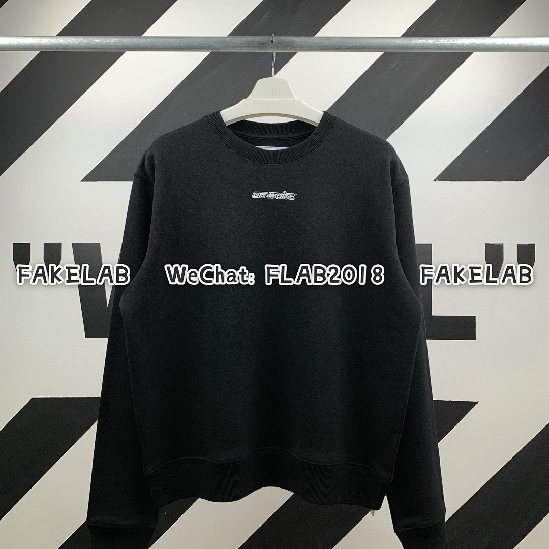 Off-White PINK ARROWS CREWNECK 20FW BLACK (ALL SIZE IN STOCK) - Image 6