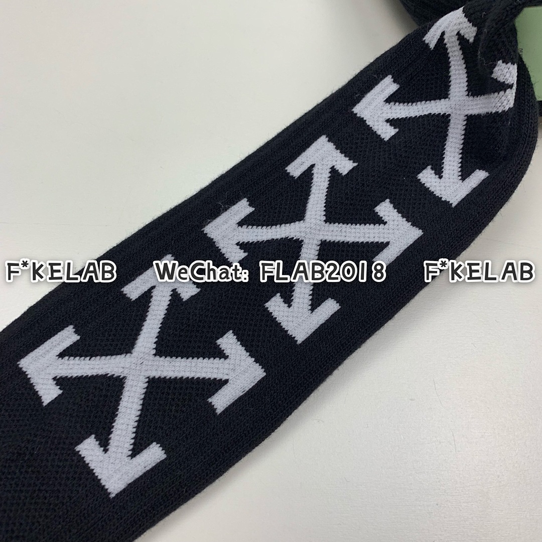 Unbranded OW SOCKS 19SS BLACK WHITE/ - Image 13