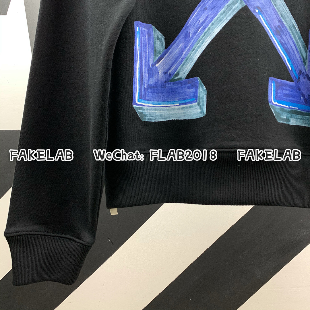 Off-White BLUE ARROWS CREWNECK 20FW BLACK (SIZE M XL IN STOCK) - Image 13